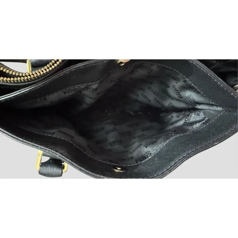 Michael Kors Kellen Black Medium Saffiano Tote Crossbody - Picture 11 of 11